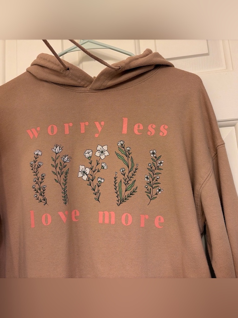 Fleurish Cozy Fleece Sweatshirt - Camel Brown